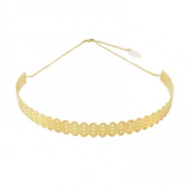 headband bijou de tete laiton doré or fin 24 carats