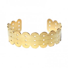 bracelet jonc art deco geometrique alma vous mademoiselle laiton dore or fin