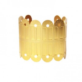 bracelet manchette geometrique art deco alma vous mademoiselle laiton dore or fin 24 carats