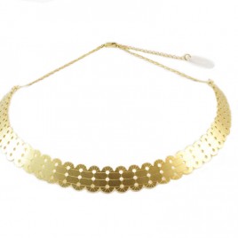 Collier fin torque alma laiton doré or fin vous mademoiselle