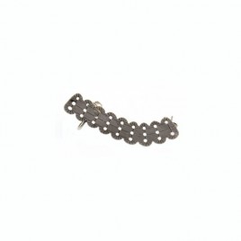 Boucle d’oreille Earcuff Alma laiton argenté vieilli BO06