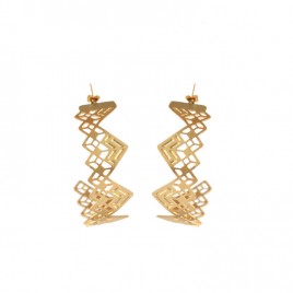 Boucles créoles Edmée laiton doré