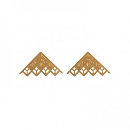 Boucles d’oreilles puces Edmée laiton doré