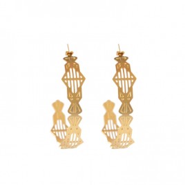 Boucles créoles Lyne laiton doré