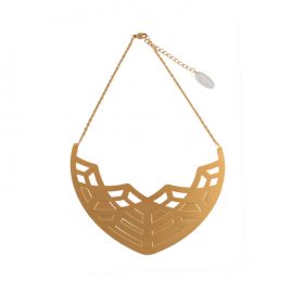 Collier plastron Edmée laiton doré