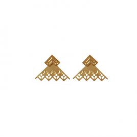 Boucles d’oreilles dessous de lobe Edmée laiton doré
