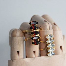 Bague Jade 5 navettes