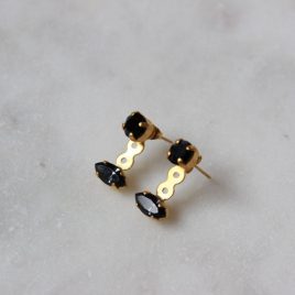 Boucles d’oreilles dessous de lobe Jade 1 navette