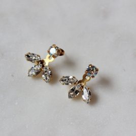 Boucles d’oreilles dessous de lobe Jade 3 navettes