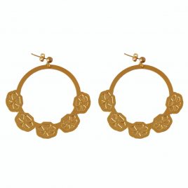 Boucles d’oreilles créoles dorées Armance