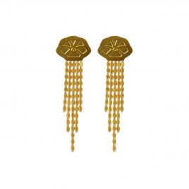 Boucles d’oreilles longues dorées Armance