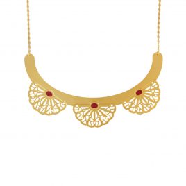 Collier plastron doré Vera