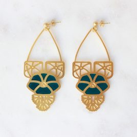 Boucles d’oreilles pendantes dorées Armance