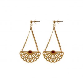 Boucles d’oreilles pendantes dorées Vera