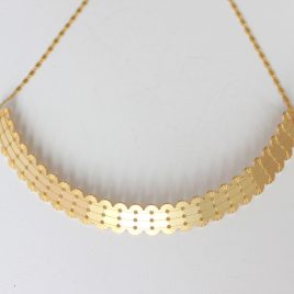 Collier grand pendentif Alma or pâle