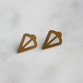 Puces d’oreilles LYNE crème