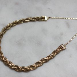Collier Irène or champagne